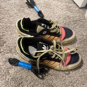 Adidas  by Benito ( Bad bunny) Sneakers in Pink, Blue, and Gold